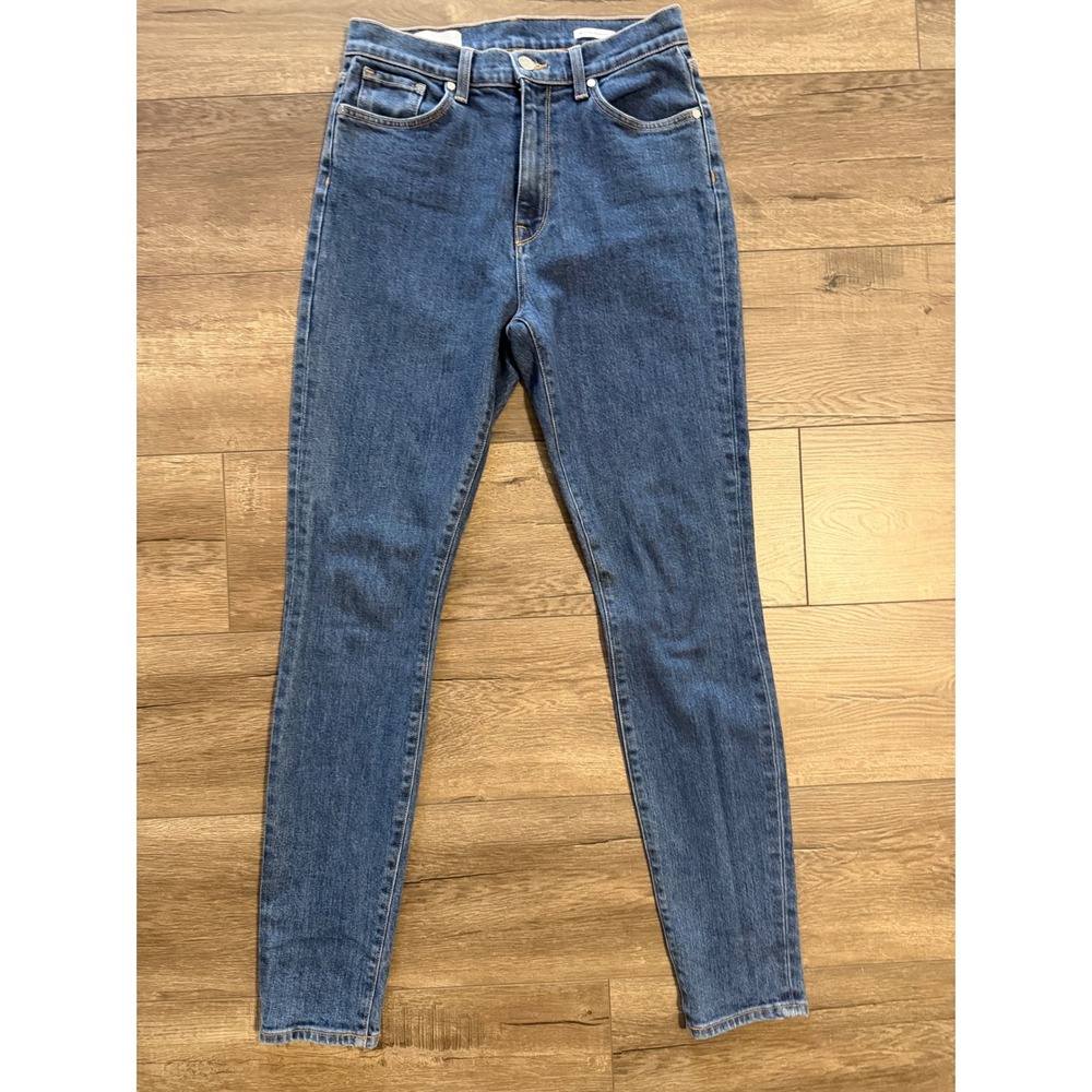 BLDWN Ultra High Rise Skinny Jeans Medium Clear Blue‎ Size 28 Made in USA